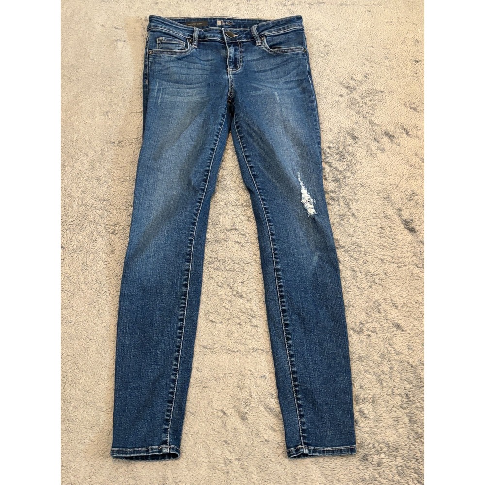 KUT From The Kloth Jeans Womens 4 Toothpick Skinny Denim Blue Stretch Casual